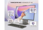 Lenovo ThinkCentre neo 50a 27 Gen 6 – 27" FHD Touch AIO Desktop, Intel Core Ultra 7 256V, Integrated Intel Arc Graphics, 16GB LPDDR5X, 512GB PCIe 4.0 SSD, Harman Speakers, 5MP Camera, Wi‑Fi 6 & Ethernet, Luna Grey - 3 Year Warranty