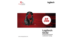 Logitech G332 Wired Gaming Headset - Leatherette -Analog - CompuMe