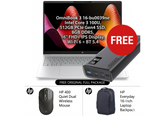 HP OmniBook 3 Laptop 16-bu0039ne Free Power Bundle, Intel Core 3 100U, 512GB SSD, 8GB DDR5, 16" FHD+ IPS, Wi‑Fi 6, BT 5.4 w/ 16" HP Backpack & HP 400 Quiet Dual Wireless Mouse, Promate Bolt-20PD Universal 20000mAh 20W Power Bank