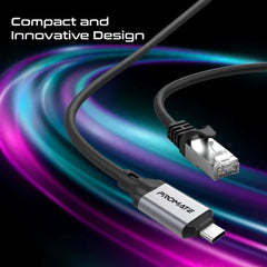 Promate Clink-RJ45, USB-C to Ethernet Cable