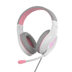 MeeTion MT-HP021 Stereo Gaming Headphones White Orange Lightweight Backlit