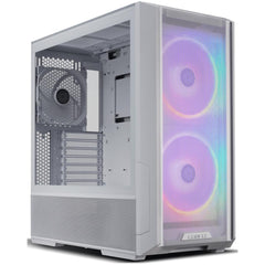 Lian Li LANCOOL 216 (216R-W) MESH (White) ARGB ATX Mid Tower Tempered Glass Gaming Case W/ Type-C & (2x160mm ARGB Fans + 140mm PWM Fan) | LANCOOL 216R-W | - CompuMe