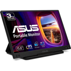 ASUS ZenScreen MB166C Portable 15.6” IPS Full HD USB-Powered Eye Care Tripod Mountable Anti-Glare Surface Protective Sleeve