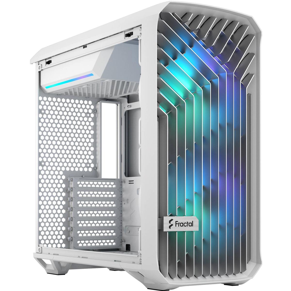 Fractal Design white 180 mm RGB cases Torrent Compact TG Light Tint) Mid Tower Tempered