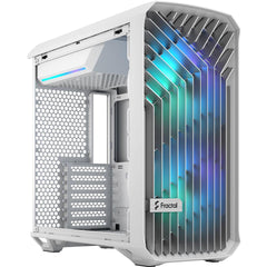 Fractal Design Torrent Compact (White RGB TG Light Tint) Mid-Tower Tempered Glass RGB Gaming Case w/ Type-C & (Front) 2 x Prisma 180 mm | FD-C-TOR1C-05 | - CompuMe