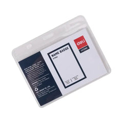 Deli Badge & Lanyard 10.5x7cm Horizontal Pack of 50