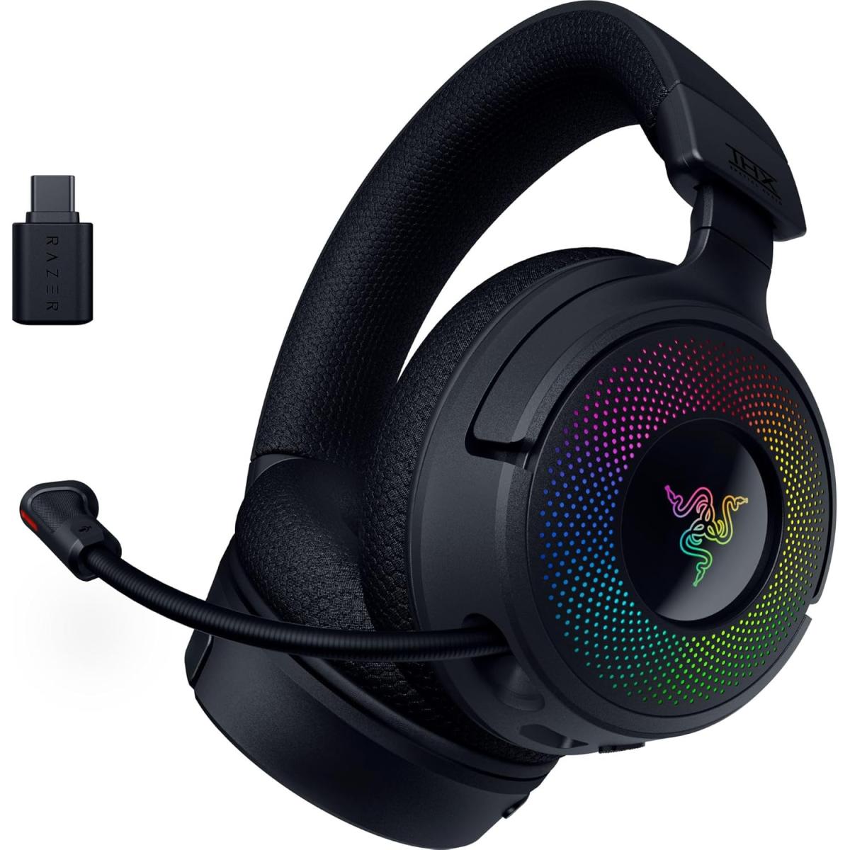 Razer Kraken V4 Wireless & Bluetooth & Usb Super Wideband Mic 40mm Drivers 9 Zone Rgb Lighting For Pc, Mac, Ps5, Nintendo Switch, Steam Deck, Smartphone Black Razer Kraken V4 Wireless & Bluetooth & Usb Super Wideband Mic 40mm Drivers 9 Zone Rgb Lighting For Pc, Mac, Ps5, Nintendo Switch, Steam Deck, Smartphone Black