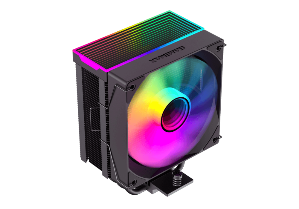 GameMax Sigma 550 Infinity BK, ARGB CPU Air Cooler, 5 Direct Touch Heatpipes, 220W TDP, 120mm PWM Fan, Infinity Mirror Top Cover, Intel LGA1851/1700 & AMD AM5/AM4 Compatible, 1 Year Warranty
