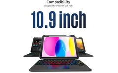 Choetech BH-017 Wireless Keyboard Case for iPad 10.9" Arabic / English Layout (Black)