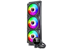 GameMax IceBurg 360 Digital BK, 360mm AIO Liquid CPU Cooler, Digital Display Pump, 290W TDP, 3x ARGB PWM Fans, Intel LGA1851/1700 & AMD AM5/AM4 Compatible, Black, 1 Year Warranty