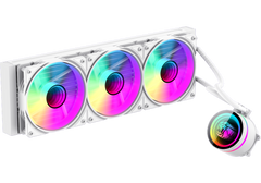 GameMax IceBurg 360 Infinity White – 360mm ARGB AIO Liquid CPU Cooler, 300W TDP, Leak‑Proof Design, Multi‑Platform Support