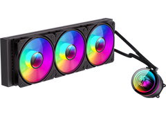 GameMax IceBurg 360 Infinity Black – 360mm ARGB AIO Liquid CPU Cooler, 300W TDP, Leak‑Proof Design, Multi‑Platform Support
