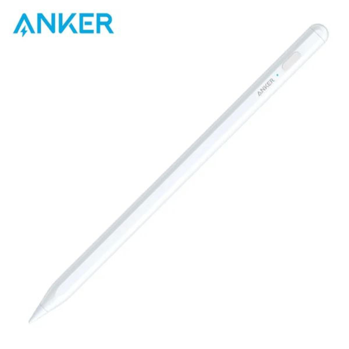 Anker Pencil A7139p21 Drawing Stylus Pen Bluetooth 5.3 Up To 8 Hours Usb C Charging 15.4 Grams For Apple Ipad White