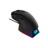 Redragon M998 Lightweight Wireless Gaming Mouse with RGB Magnetic Charging Dock, BT/2.4G Wireless/Wired Optical Mice, 24000 DPI, 5 Programmable Buttons for PC/Mac, Black