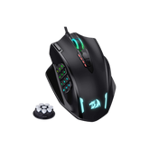 Redragon M908 Impact RGB LED MMO Gaming Mouse with 12 Side Buttons, Optical Wired Ergonomic Mouse with Max 12,400DPI, High Precision, 18 Programmable Macro Shortcuts, Comfort Grip