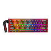 Redragon K753 HE Rapid Trigger Gaming Keyboard, 60% 61 Keys Wired Mechanical Keyboard w/Hype-Red Hollowed-Out Aluminum Base, Next-Gen UltraMag 100% POM Silky Rappid Trigger Magnetic Switch