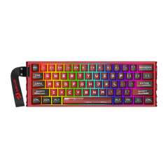 Redragon K753 HE Rapid Trigger Gaming Keyboard, 60% 61 Keys Wired Mechanical Keyboard w/Hype-Red Hollowed-Out Aluminum Base, Next-Gen UltraMag 100% POM Silky Rappid Trigger Magnetic Switch