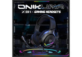 ONIKUMA RGB wired headset for computer setup
