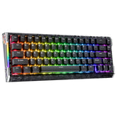 ATTACK SHARK R68 HE 60% Wired Rapid Trigger 8K Mechanical RGB Gaming Keyboard with 0.005mm Accuracy,0.08ms Latency,256K Scan,Hall Effect Magnetic Switch,Carbon Fiber+CNC Aluminum Alloy for PC FPS(Ink)
