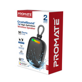Promate Tingz CrystalSound 7W High-Definition Wireless Speaker - Black