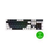 Jedel Full Size 104 Keys Wired Mechanical Keyboard with Blue Switch Metal Surface 8 Lighting Mode Gaming Keyboard