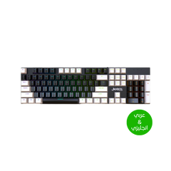 Jedel Full Size 104 Keys Wired Mechanical Keyboard with Blue Switch Metal Surface 8 Lighting Mode Gaming Keyboard