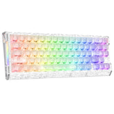 ATTACK SHARK R68HE 60% Wired Rapid Trigger 8K Mechanical RGB Gaming Keyboard with 0.005mm Accuracy,0.08ms Latency,256K Scan,Hall Effect Magnetic Switch,Carbon Fiber+CNC Aluminum Alloy for PC FPS(Ice)