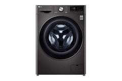 LG Front Load Wash & Dryer Machine A, 12KG Wash & 8KG Dryer, 1400RPM, Glass Door, Black Steel - F4V9BCP2EE.SBLPEL