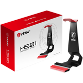 MSI HS01 Black With Red, Solid Metal Design, Gaming Headset Stand