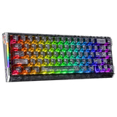 ATTACK SHARK R68 HE 60% Wired Rapid Trigger 8K Mechanical RGB Gaming Keyboard with 0.005mm Accuracy,0.08ms Latency,256K Scan,Hall Effect Magnetic Switch,Carbon Fiber+CNC Aluminum Alloy for PC FPS(Ink)