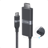 Anker Nano USB-C to HDMI Cable – 4K@60Hz, 140W Input, 6ft, Braided, Black