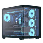Aerocool P500C ARGB ATX Mid Tower Gaming Case – Tempered Glass, Black