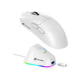 ATTACK SHARK X11 Lightweight Wireless Gaming Mouse with RGB Charging Dock,Tri-Mode-2.4G/USB-C Wired/BT,22K DPI,PAW3311 Optical Sensor,HUYU Switch, 5 programmable Buttons for PC/Mac(White)
