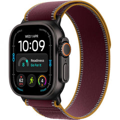 Apple Watch Ultra 4 GPS + Cellular 49Mm, Black Titanium Case, Burgundy Trail Loop, M/L - MJC44AF/A