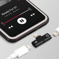 Promate iHinge-LT 2-in-1 Audio & Charging Adaptor with Lightning Connector