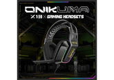 ONIKUMA X13 Noise Cancelling Headphones Wired Gaming Headset Music Earphones Suitable For Computer Laptop With RGB Lighting Mic, 50mm Drivers, 120° Adjustable Mic, Multi-Color Options