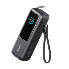 ANKER POWER BANK 25K 165W BUILT IN USB-C AND RETRACTABLE CABLE