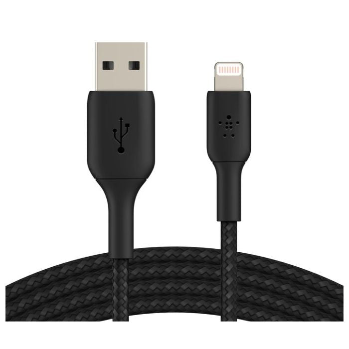 Belkin Braided Lightning to USB - A Cable (1 meter Black), USB cable