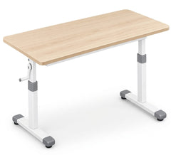Home Office Desk Height Adjustable Manual Lifting Table Stand - Beige