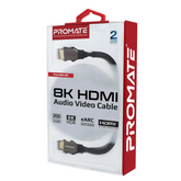 Promate ProLink8K-200 High Definition Audio Video Cable – 8K@60Hz, 4K@120Hz, 48Gbps, 2m