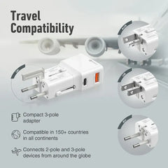 Promate TriPlug-PD20 White Travel Adapter 20W