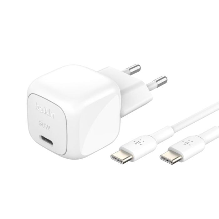 Belkin Compact USB - C Charger 30W + USB - C Cable, USB cable