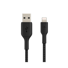 BoostCharge Braided Lightning to USB-A Cable (15cm / 6in, Black) CAA002BT0MBK