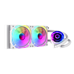 GameMax IceChill 240V White, Liquid CPU Cooler 240mm Addressable RGB