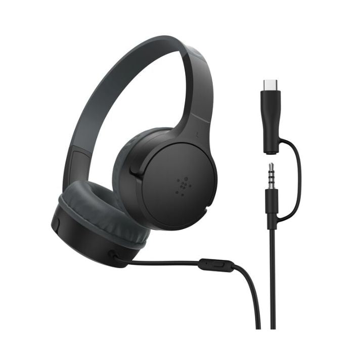 Belkin SoundForm Mini Wired On - Ear Headphones for Kids, headset