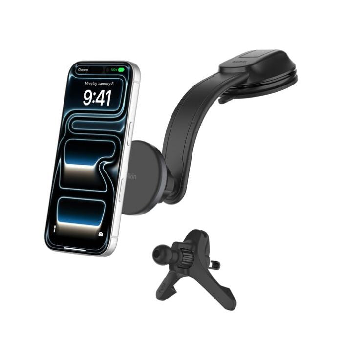 Belkin Magnetic Wireless Charging Car Vent and Dash Mount, phone stands
