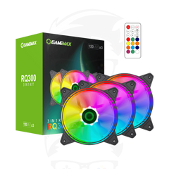 GAMEMAX RQ300 Cooling 3 Fan 3in1 Kit - Black
