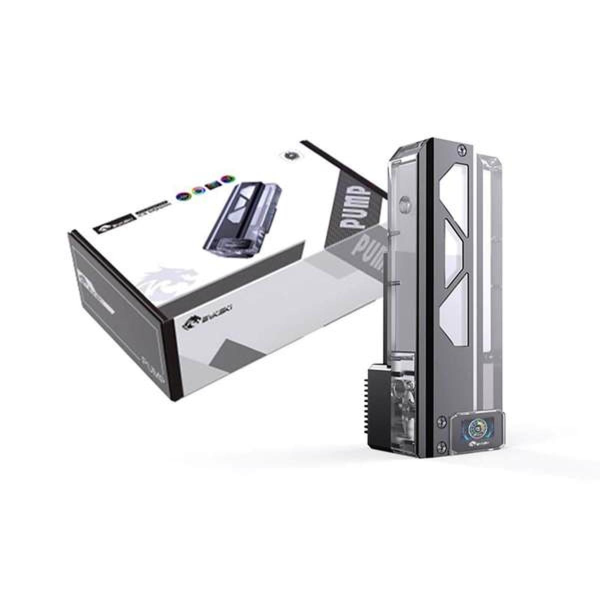 Bykski DDC Pump / 220mm Reservoir Station w/ Temp Digital Display and 5v Addressable RGB (RBW), Transparent (CP-DDC-X-TK220-V2) | CP-DDC-X-TK220-V2 | - CompuMe Bykski DDC Pump / 220mm Reservoir Station w/ Temp Digital Display and 5v Addressable RGB (RBW), Transparent (CP-DDC-X-TK220-V2) | CP-DDC-X-TK220-V2 | - CompuMe