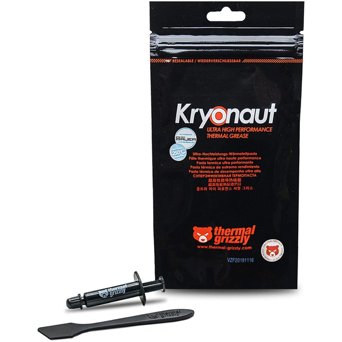 Thermal Grizzly Kryonaut High Performance Thermal Paste For Processors, Graphics Cards & Consoles 1.0 Gram - CompuMe Thermal Grizzly Kryonaut High Performance Thermal Paste For Processors, Graphics Cards & Consoles 1.0 Gram - CompuMe
