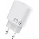 WIWU Wi-G008 30W Essen Series GaN Tech PD Fast Charging Adapter with Type-C to Type, White - 18 Month Warranty